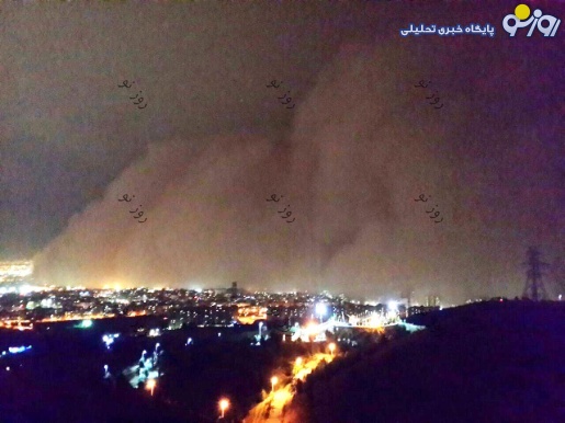 تصاویر جالب از ورود طوفان خاک به تهران