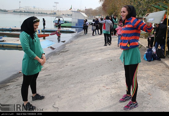 رقابت داغ دختران قایقران درتهران +گزارش تصویری