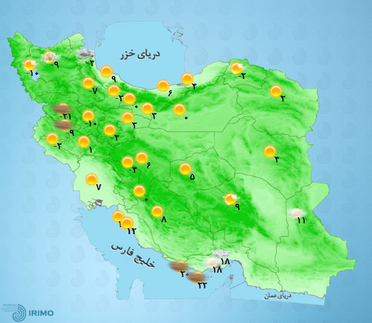 وضعیت جاده‌ها و راه ها، امروز ۲۹ دی ۱۴۰۰