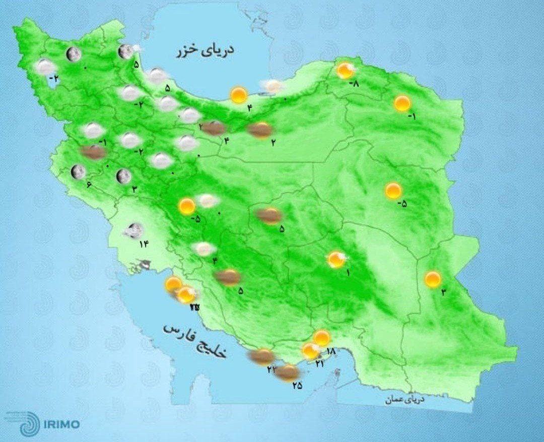 وضعیت آب و هوا، امروز ۲۹ آبان ۱۴۰۰ / کاهش کیفیت هوا در مناطق صنعتی و پرجمعیت