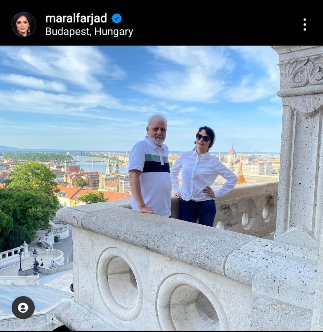 تیپ سفید مارال فرجاد در برجهای بوداپست + عکس تیپ سفید مارال فرجاد در برجهای بوداپست + عکس
