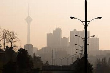 کیفیت هوای تهران در وضعیت هشدار