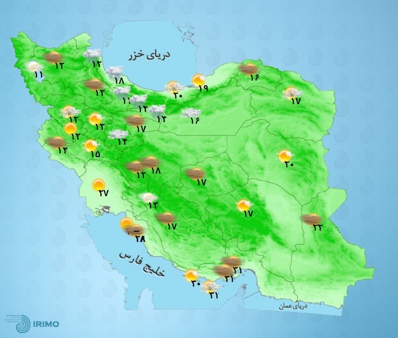 وضعیت آب و هوا، امروز ۱۳ آبان ۱۴۰۲ / بارش باران در بیشتر استان‌ها؛ بارش‌ها در ارتفاعات به شکل برف خواهد بود / احتمال خیزش گرد و خاک در جنوب شرق کشور / آسمان تهران ابری‌ است؛ بارش باران و گاهی وزش باد و رعد و برق در بعضی ساعات