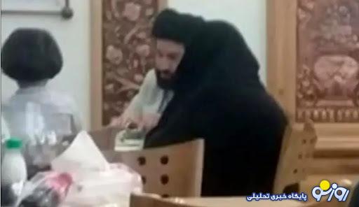 تصاویری از پسر کوچک رهبر انقلاب در یک رستوران