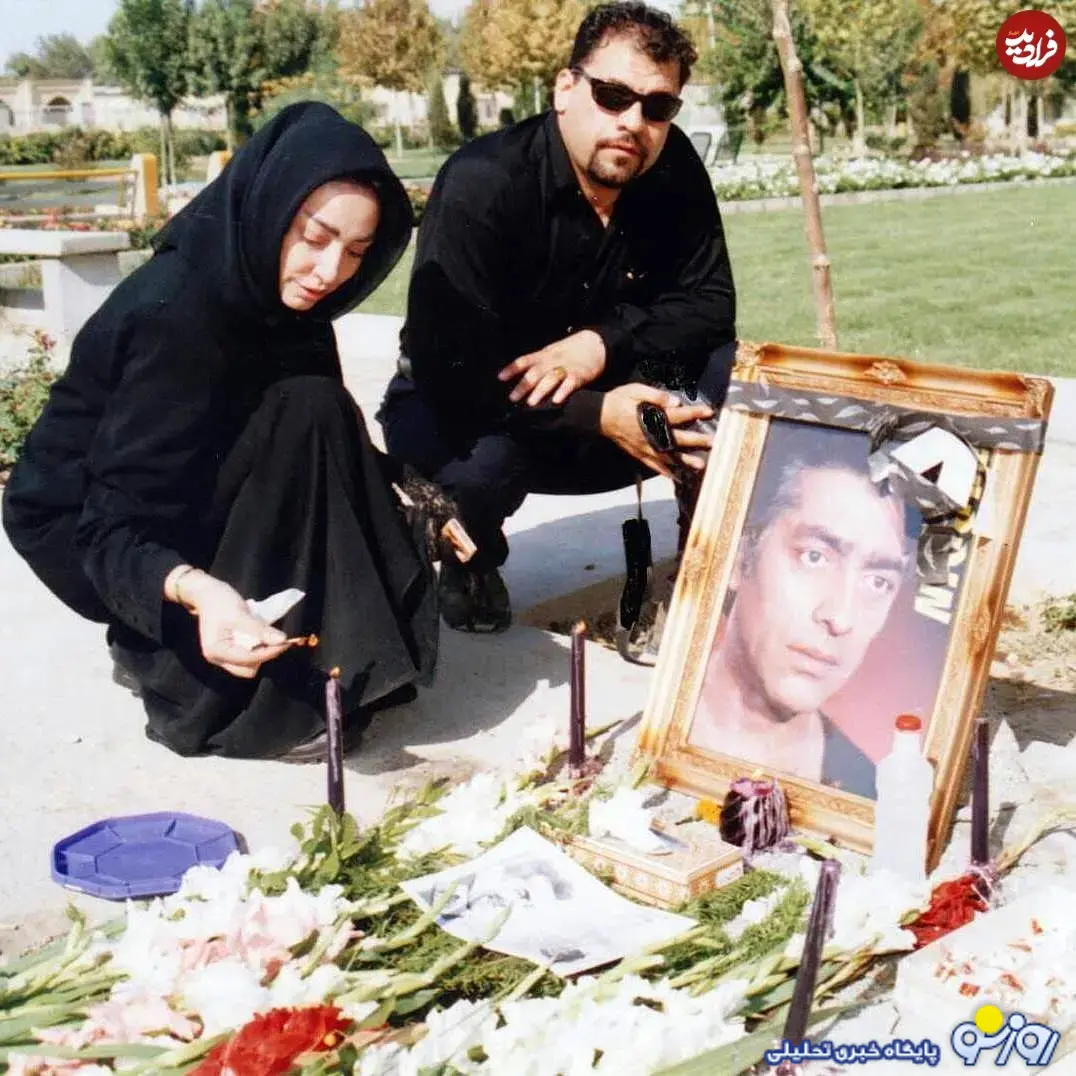 جمیله فردین را بر سر مزار برادرش محمدعلی فردین جمیله فردین را بر سر مزار برادرش محمدعلی فردین