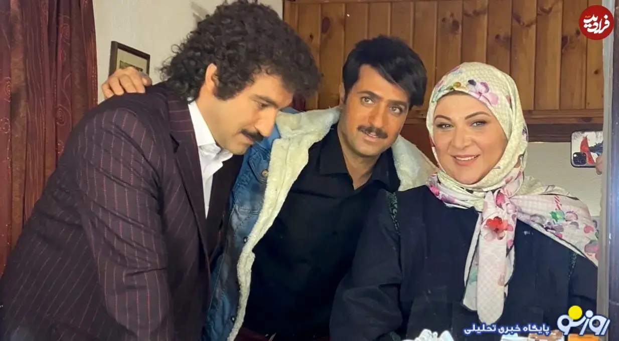 هما، نقی و ارسطو در اتاق گریم سریال پایتخت