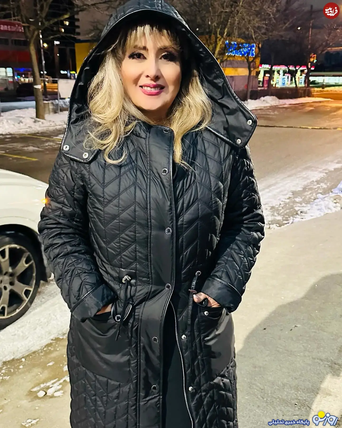خواننده خانوم ۶۵ ساله ایرانی در برف کانادا