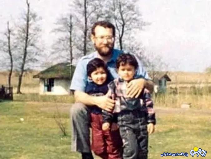 چهرۀ «علی لاریجانی» در دوران جوانی به همراه فرزندانش