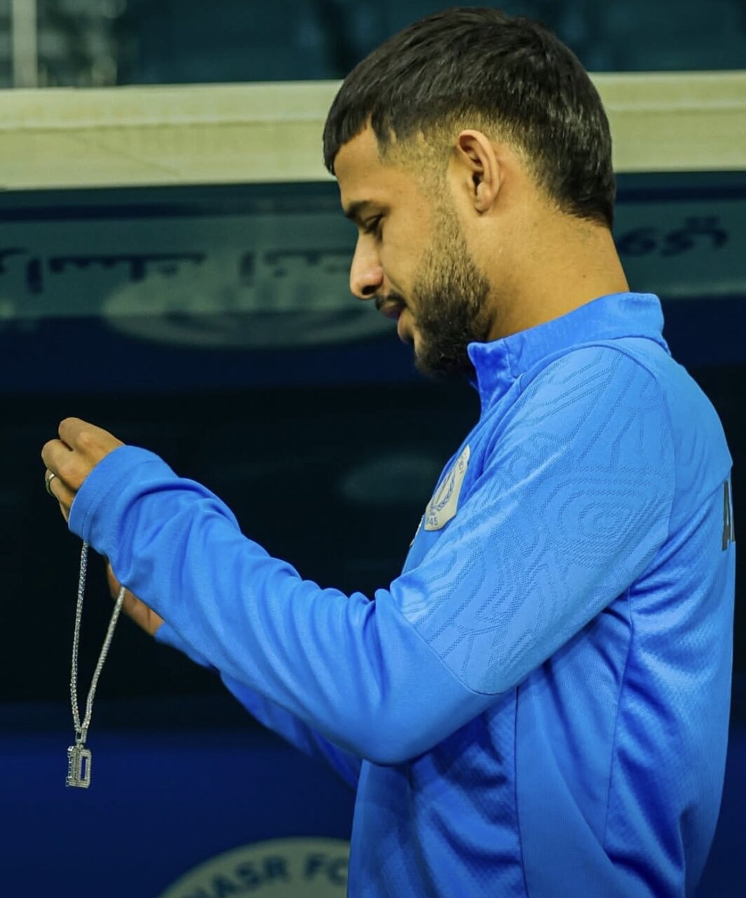 عکس | گردن‌بند خاص مهدی قایدی در تمرین النصر