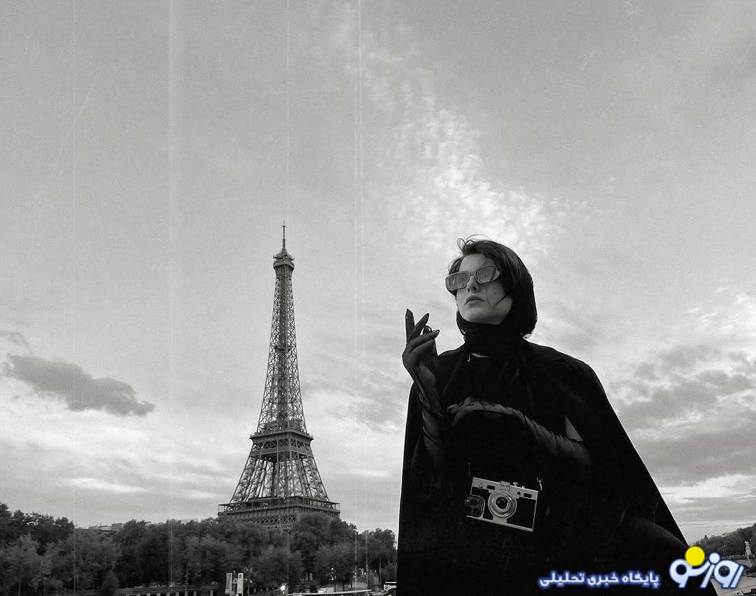تیپ هالیوودی خانم بازیگرِ زخم کاری کنار برج ایفل/عکس تیپ هالیوودی خانم بازیگرِ زخم کاری کنار برج ایفل/عکس