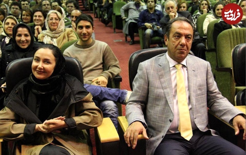 کتایون ریاحی و همسر دومش مسعود بهبهانی در یک جشن در سال ۱۳۹۰